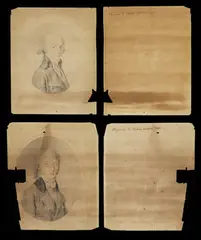 Teodoro Matteini, Coppia di disegni raffiguranti ritratti di nobiluomo