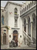 Tranquillo Tagliapietra, Interno di Palazzo da Mula con figure