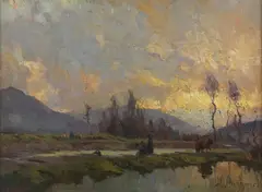 Paesaggio by Leonardo Bazzaro, sold Dec 2019