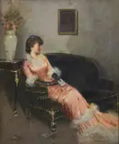 Carlo Brancaccio, Ritratto di donna in un interno