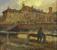 Paesaggio by Leonardo Bazzaro, sold Dec 2019