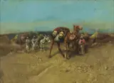 Tito Pellicciotti, Paesaggio con cammelli