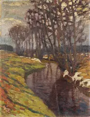 Petras Kalpokas, Paesaggio con alberi