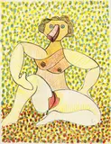 Catherine Marie de Lorraine Duchesse de Montpensier by Enrico Baj, print (other), sold Dec 2019