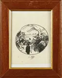 Studio per piatto commemorativo by Pietro Annigoni, sold Dec 2019