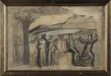 Mario Sironi, Composizione con paesaggio, albero e figure