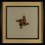 Bernard Aubertin, Dessin de Feu, 1974, burnt matches on cardboard