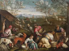 Leandro Bassano, Bottega di. La primavera