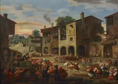 Enrico Albrici, Festa paesana con personaggi