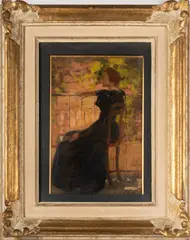 Emilio Gola, Ritratto di donna al balcone