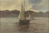 Carlo Domenici, Paesaggio con barca