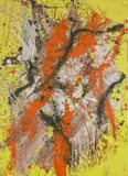 Toti Scialoja, Senza titolo, 1990, mixed media on canvas