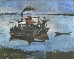 Carlo Mattioli, La draga sul Po