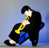 Marco Lodola, Trombettista, sculpture