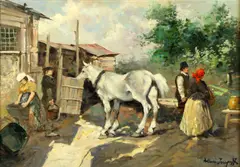 Alessio Issupoff, Cavallo bianco e contadini