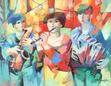 Getty Bisagni, Trio musicale in festa