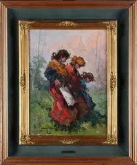 Antonio Pecoraro, Tre figure in un paesaggio