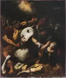Attribuito a. Martirio di un santo soldato by Melchiorre Gherardini Il Ceranino, sold Jun 2018