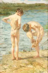 Beppe Ciardi, Bambini sul fiume, 1904