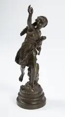 Giovane con agnello by Mathurin Moreau, sculpture, sold Jun 2018