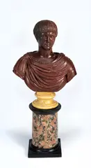 Benedetto Boschetti, Attribuito a. Busto di Cesare in pietra laccata, sculpture
