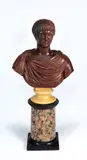 Benedetto Boschetti, Attribuito a. Busto di Cesare in pietra laccata, sculpture