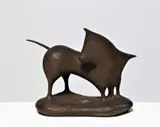Carmelo Cappello, Toro in bronzo a cera persa 1953, sculpture
