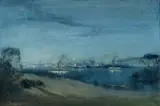 John Banks, Sydney Harbour and Bridge Nocturne, 1931, Oil on Canvas