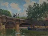 Charles David Jones Bryant, Pont Neuf, Paris, Oil on Canvas on Board
