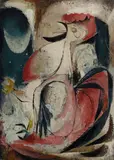 Raymond Glass, The Rooster, 1952, Oil on Board