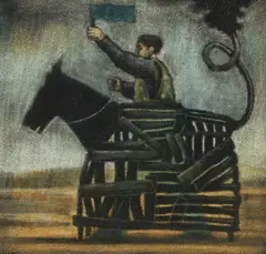 Geoffrey Ricardo, Ramshackle, 1994, Coloured Etching 4/40