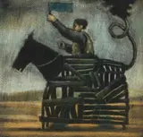 Geoffrey Ricardo, Ramshackle, 1994, Coloured Etching 4/40