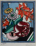 Adrian Feint, Still Life, 1929, Colour Linocut 33/35