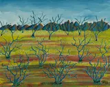 Henri Bastin, Desert Landscape, 1968, Oil on Board