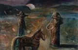 Wendy Stavrianos, Protectors of Wonder in Moonlight, 1996, Oil on Canvas