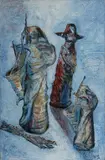 Wendy Stavrianos, Gatherers of the Blue Spirit, 1996, Oil on Canvas