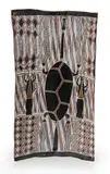 Gawirrin Gumana, Untitled - Barrama, Greatest of the Yirritja Moiety Ancestral Beings, Natural Earth Pigments on Bark