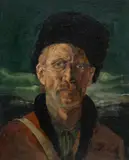 Gyula Rudnay, Self Portrait in Cossack Hat, Oil on Canvas