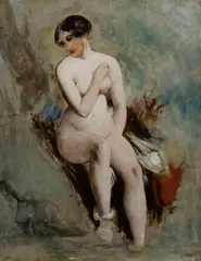 William Etty, Nude Study, Oil on Board