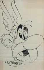 Albert Uderzo, Asterix, Felt-tip Pen on Paper