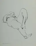 Fred Williams, Untitled (Reclining Figure), Ink on Paper