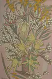 Joanne Thew, Flowers of a Timeless Land, Oil on Board