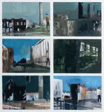 Shonah Trescott, (6), Oil on Sealer on Postcard (6)