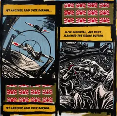 Franck Gohier, Raid Over Darwin, 2008, Acrylic & Mixed Media on Plyboard