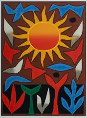 Sun Music by John Coburn, 1989, screenprint, ed. 88/99, sold Jul 2023