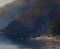 Cleaning the Catch, Bobbin Head by Ramon Ward-Thompson, c.1977, Oil on Canvas on Board, sold Jul 2023
