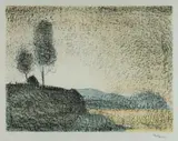 Lloyd Rees, Sunset, 1984, Colour Lithograph 9/50