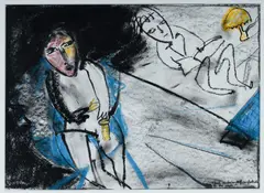 Davida Allen, Who Cares What a Peninsula Is (Drawing No. 2), 1991, Charcoal & Pastel