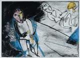 Davida Allen, Who Cares What a Peninsula Is (Drawing No. 2), 1991, Charcoal & Pastel
