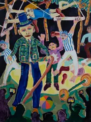 Bernard Ollis, Under the Big Top, 2008, Oil on Canvas